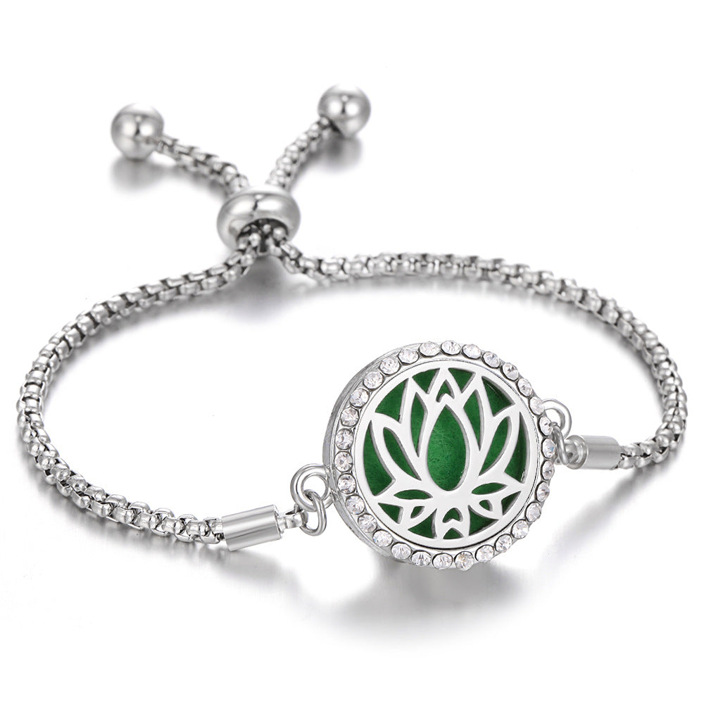Titanium Steel Tree of Life Aromatherapy Bracelet