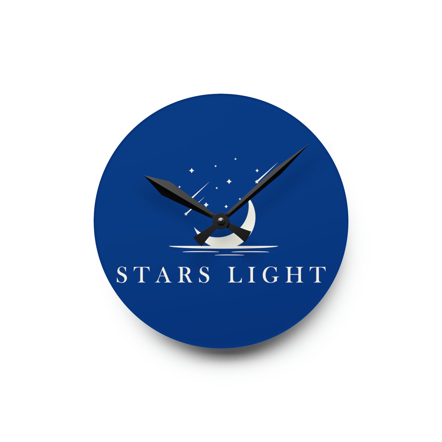 Stars Light Collection Blue Acrylic Wall Clock