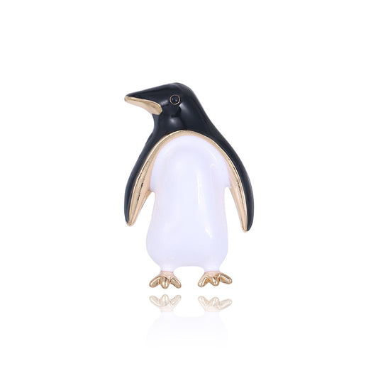 Penguin pin corsage