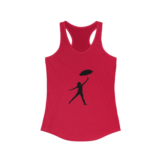 Silhouette Flying Witch Racerback Tank