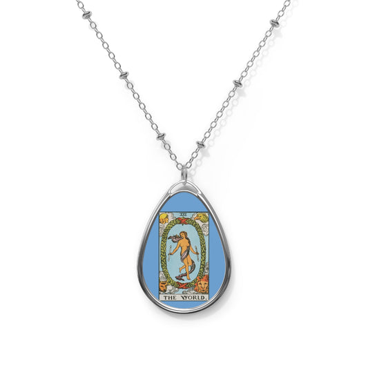 The World Tarot Oval Necklace