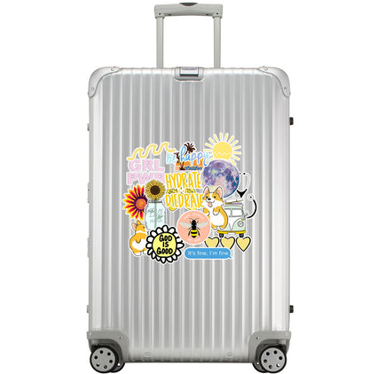 50pc Suitcase Sticker Waterproof Graffiti Set
