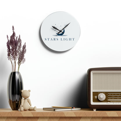 Stars Light Collection White Acrylic Wall Clock