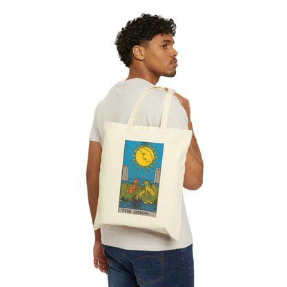 The Moon Tarot Cotton Canvas Tote Bag