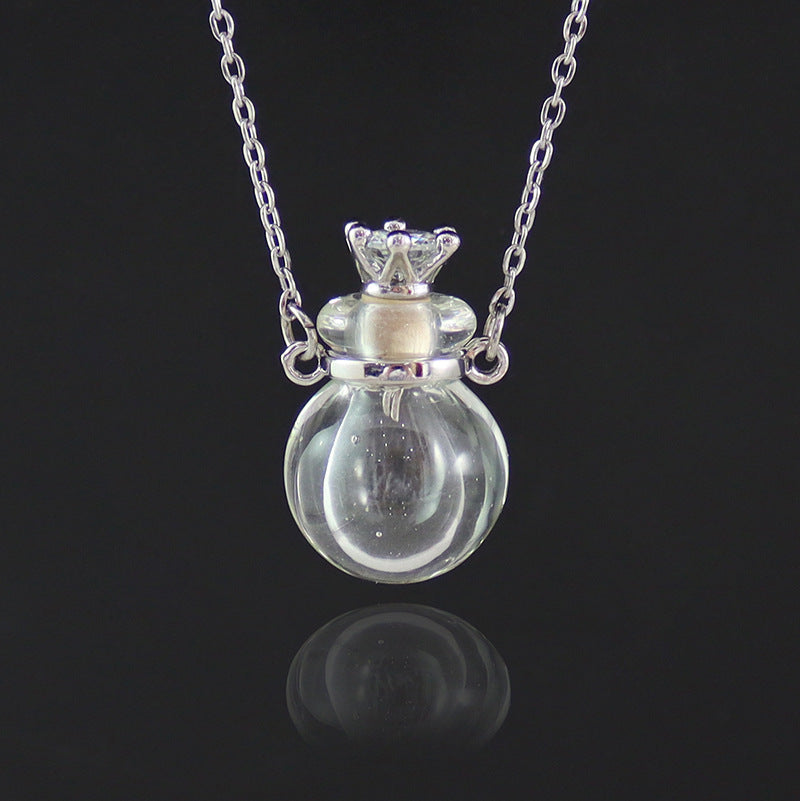 1PC Glass Memorial Urn Cremation Necklace