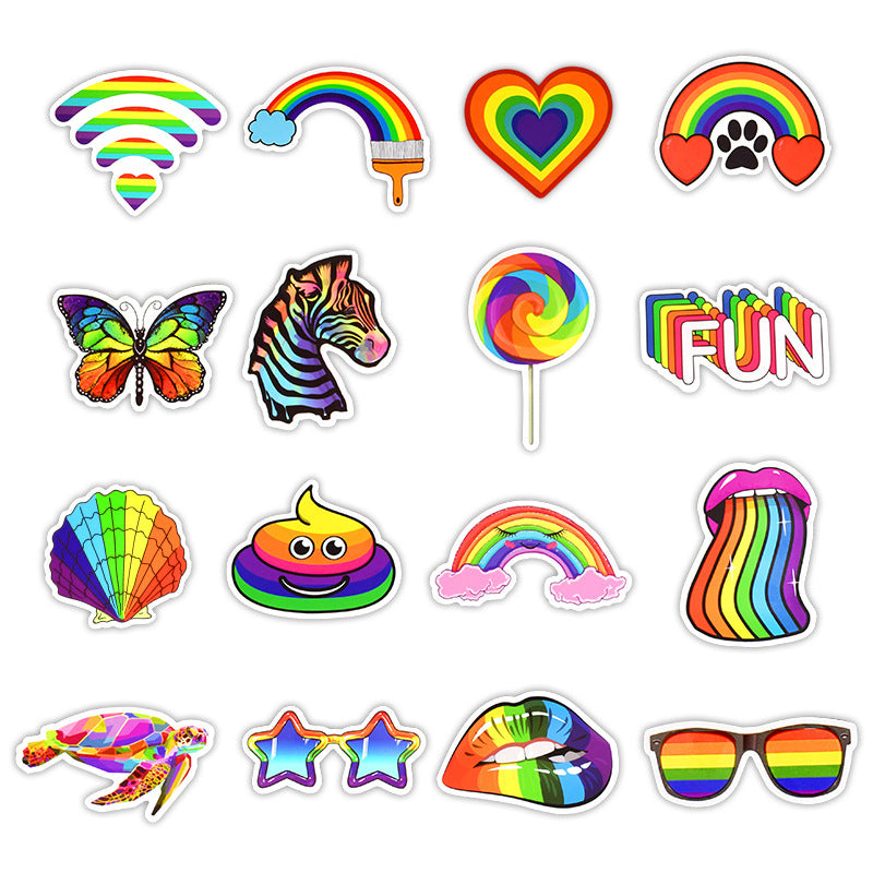 50 Rainbow Stickers