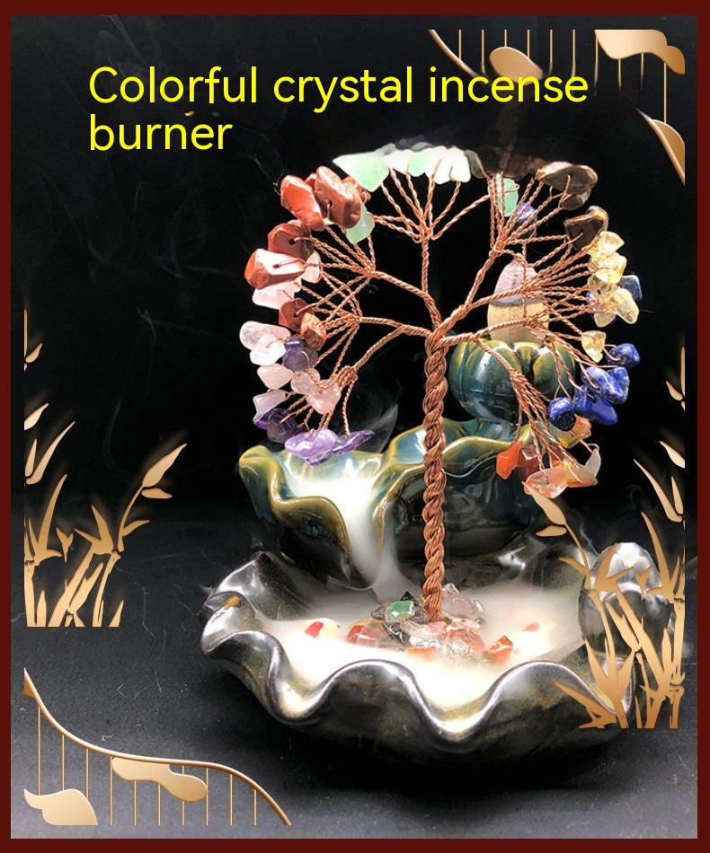 Crystal Tree of Life Incense Burner