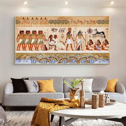 Vintage Ancient Egyptian Pharaonic Rituals Canvas