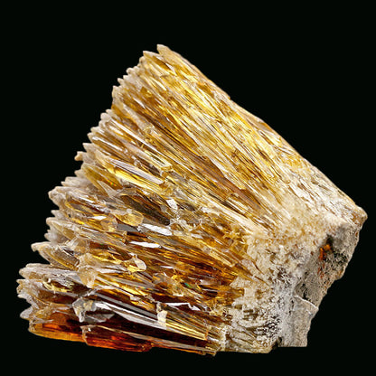 Natural Amber Gold Straw-shaped Vaterite
