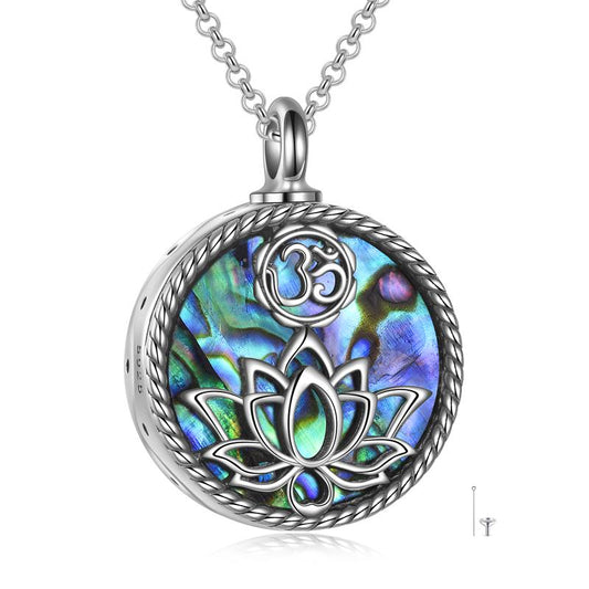 925 Sterling Silver Lotus Cremation Urn Ohm