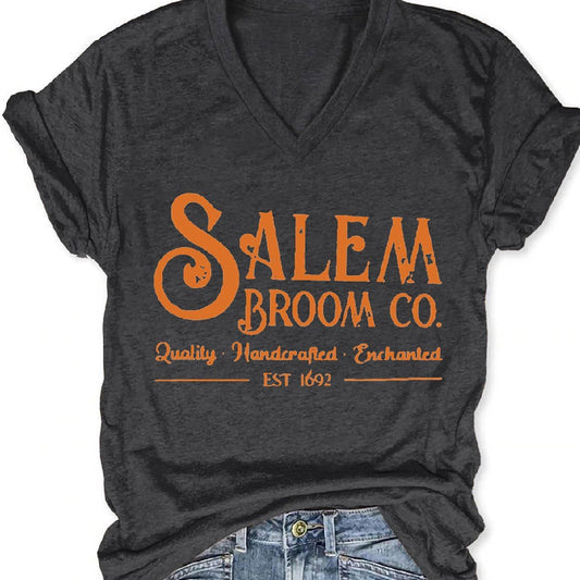 Women's Salem Broom Company V-neck T-shirt