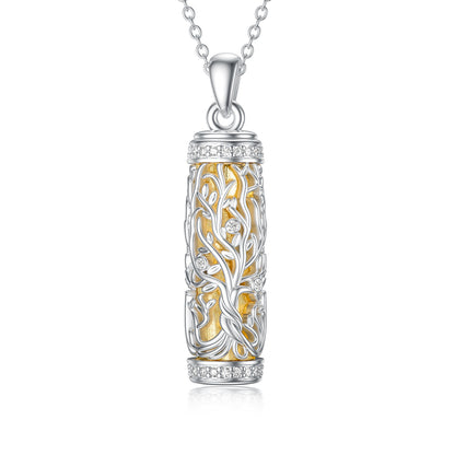 Tree Of Life S925 Sterling Silver Cremation Urn Necklace