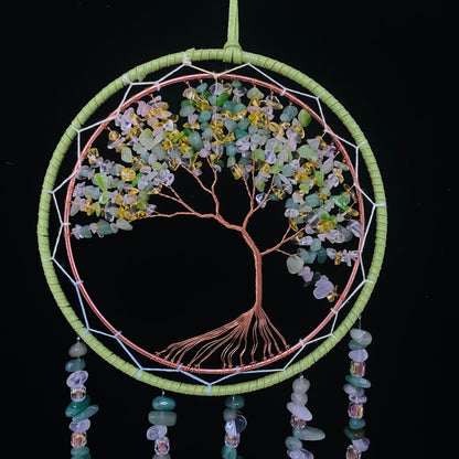 Tree of Life Agate Crystal Dream Catcher