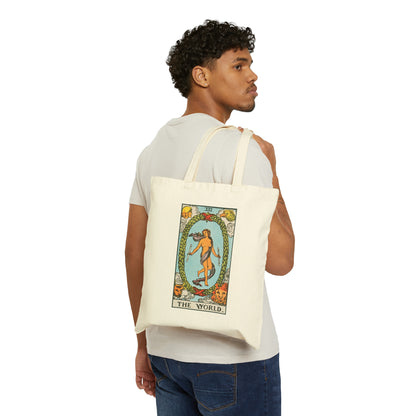 The World Tarot Cotton Canvas Tote Bag