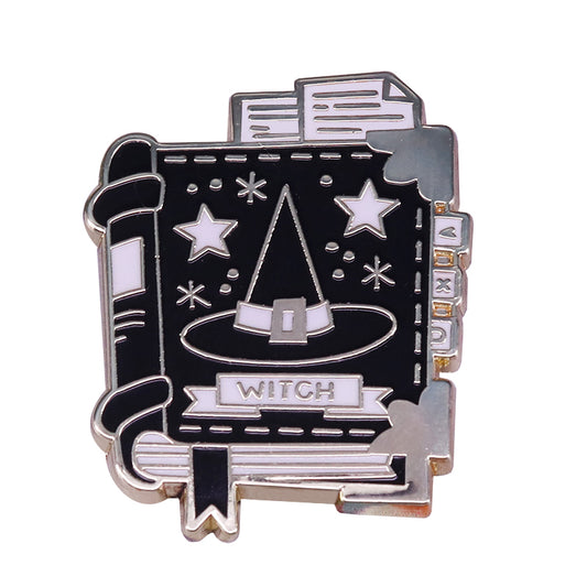 Magical Witch Book Pin