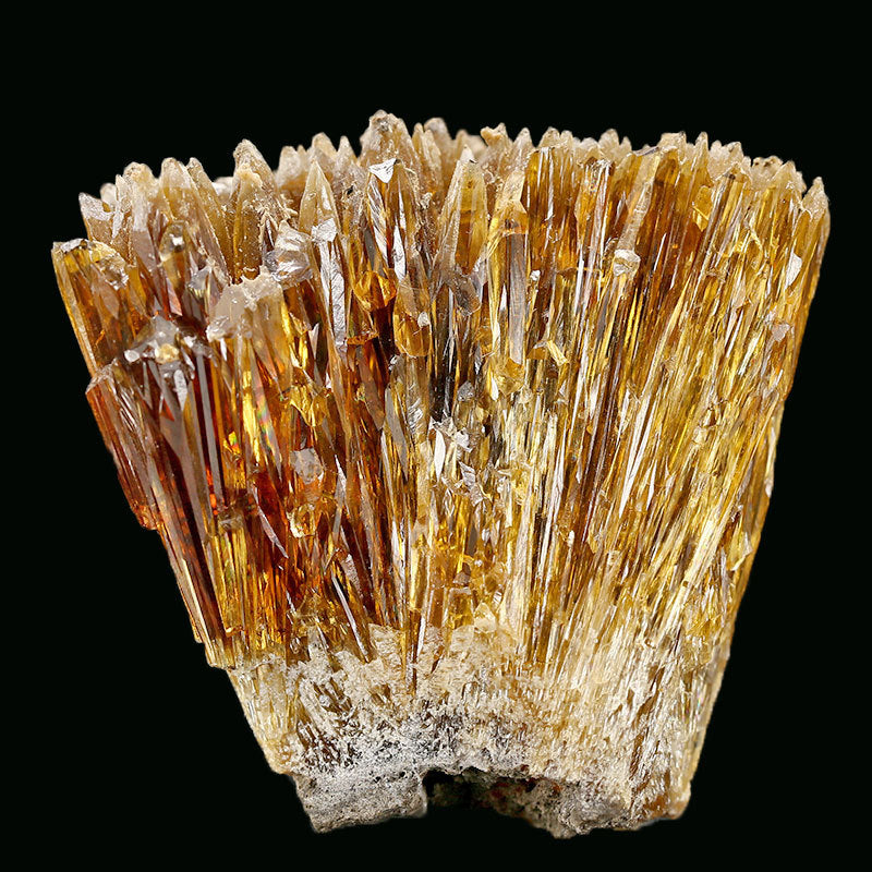 Natural Amber Gold Straw-shaped Vaterite