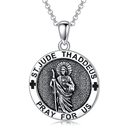925 Sterling Silver Saint Jude Necklace
