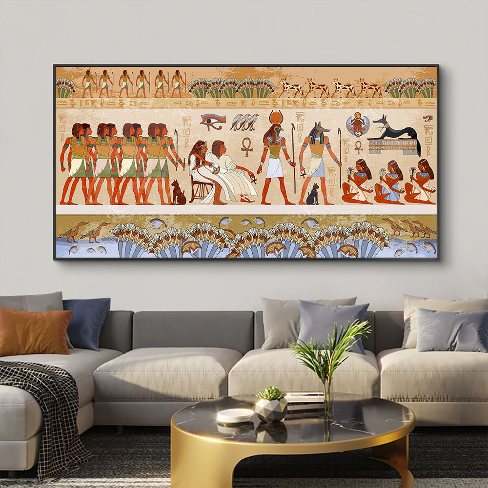 Vintage Ancient Egyptian Pharaonic Rituals Canvas
