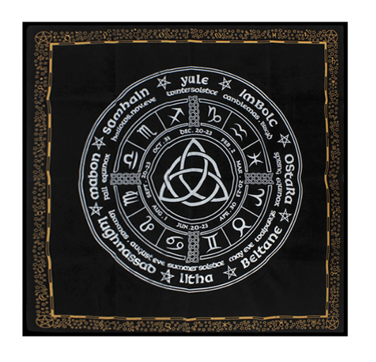 Witch Calendar Tarot Card Divination Horoscope Tablecloth