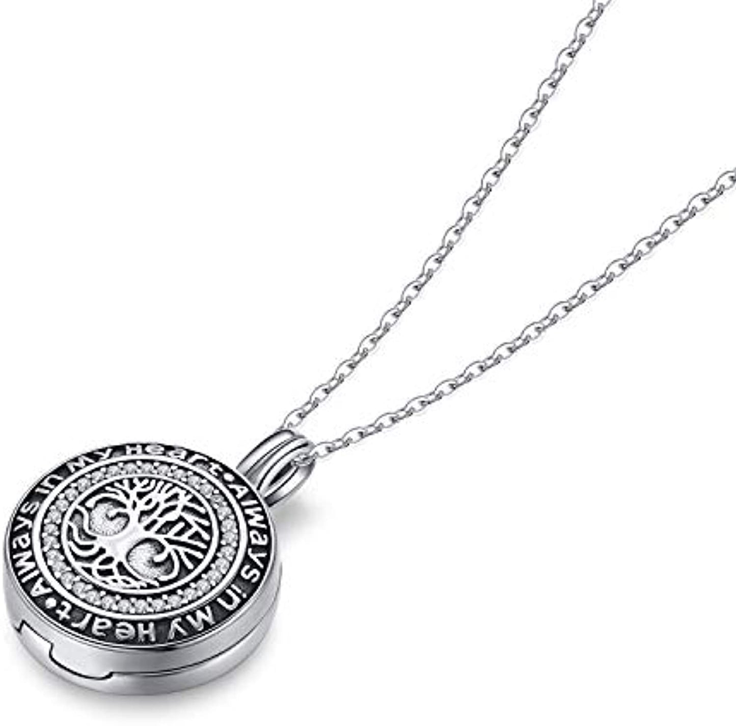Sterling Silver Tree of Life Urn Memorial Necklace