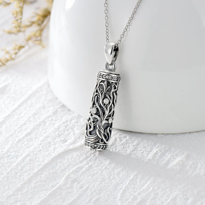 Tree Of Life S925 Sterling Silver Cremation Urn Necklace