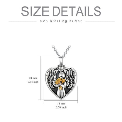 s925 Angel Cremation Necklace